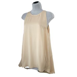 Theory Silk Champaign Kalstinn Blouse S feminine sleeveless Career Closet Staple